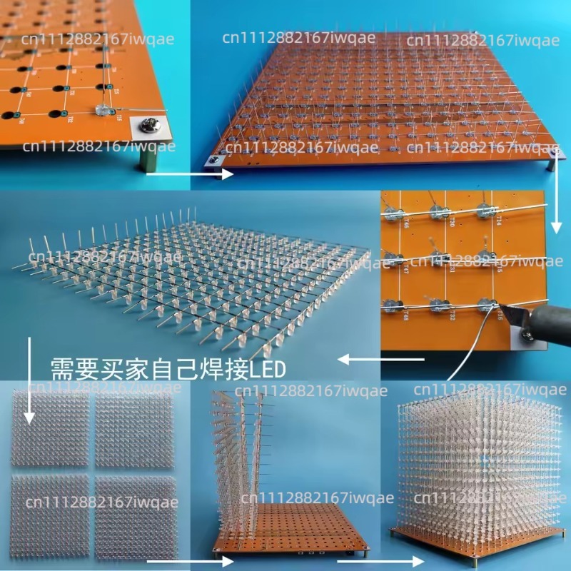 Kit de Cubo de Luz 3D16MINI 16 - Diy Electronics Parts reseña y precio