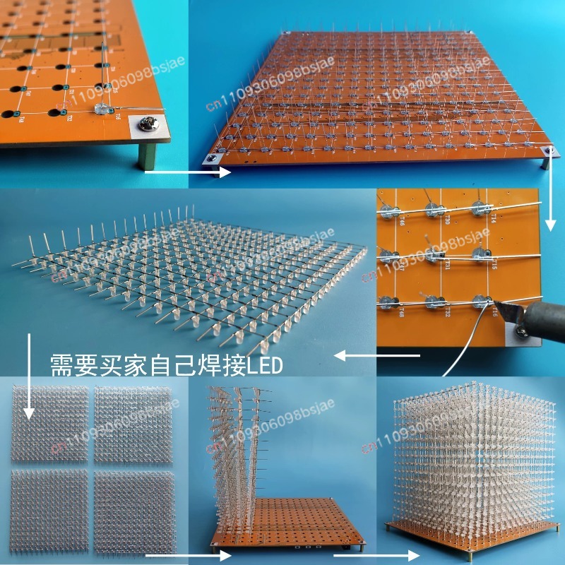 Kit de Cubo de Luz 3D16MINI 16 - Diy Electronics Parts reseña y precio